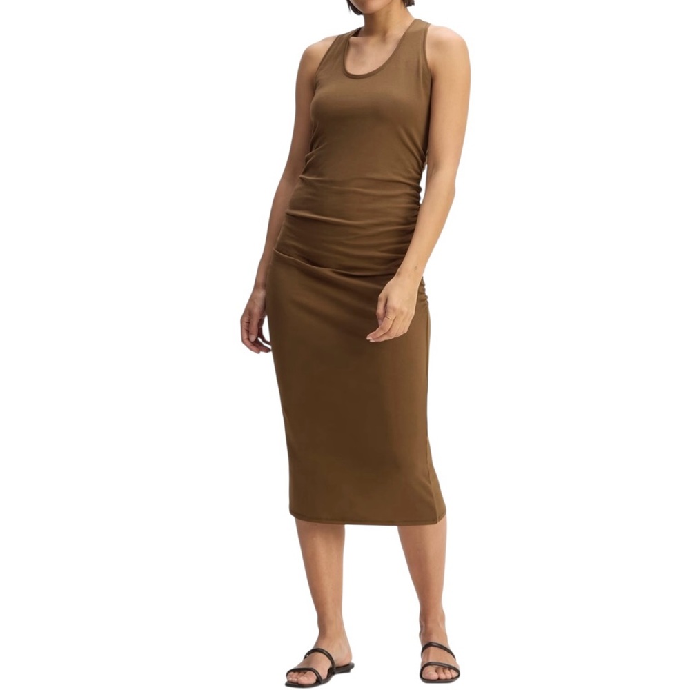 Everlane Sleeveless Midi Tank Dress in Brown
